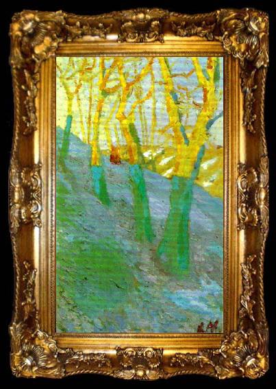framed  Kazimir Malevich trees, ta009-2